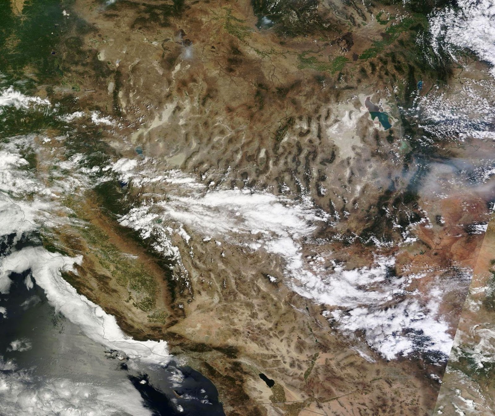 Zdjęcie satelitarne zach. części USA Zdjęcie satelitarne zach. części USA