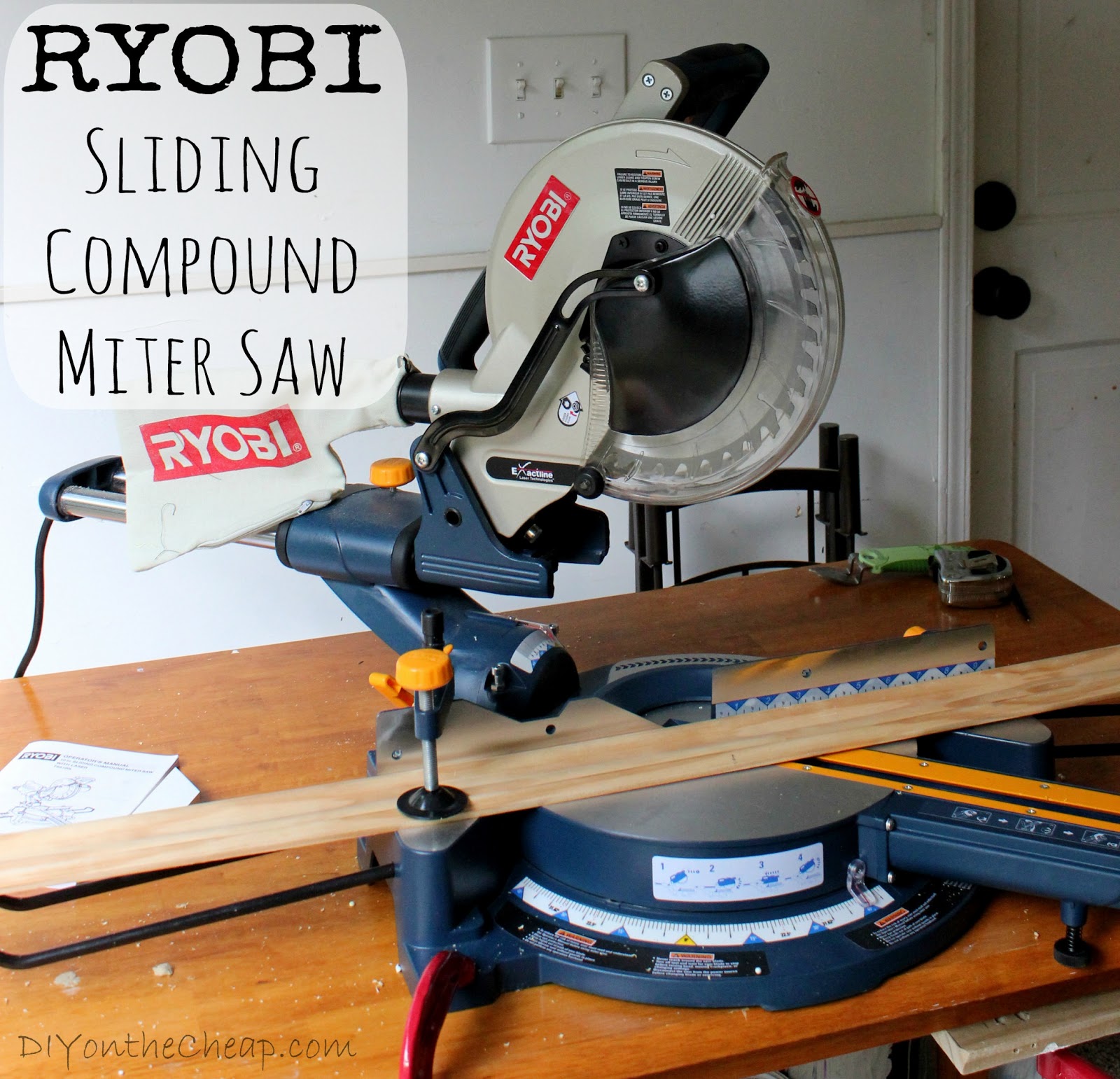 My New "Toy": RYOBI Sliding Compound Miter Saw! Review - Erin Spain