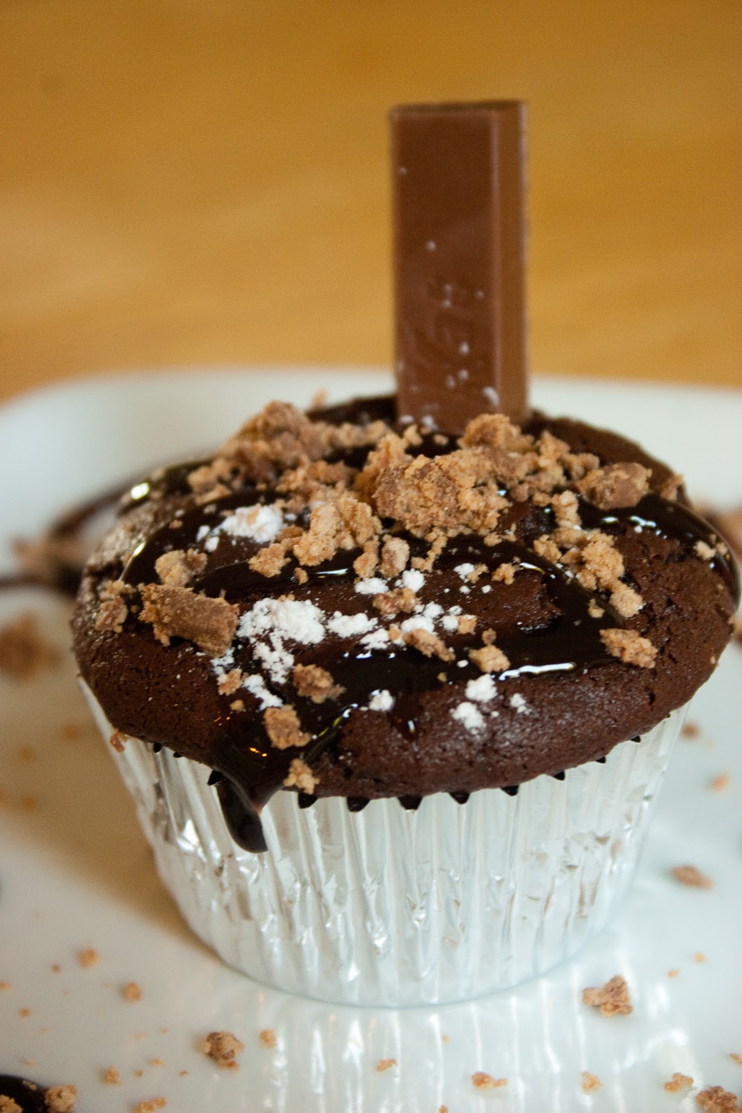 Chocolate Kit Kat Cupcakes Adventures in Married Life