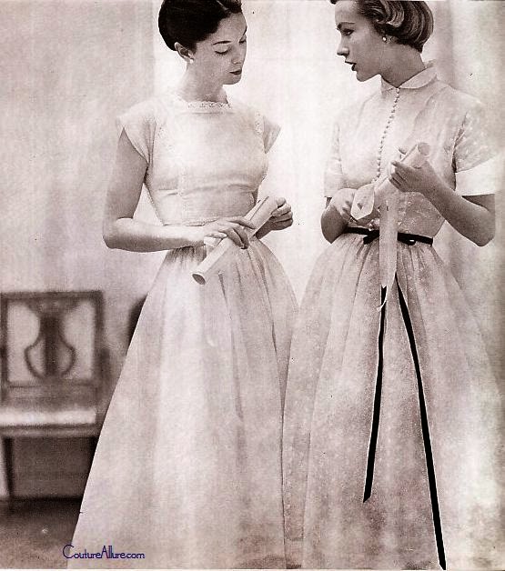 Couture Allure Vintage Fashion White Dresses for Graduation 1949