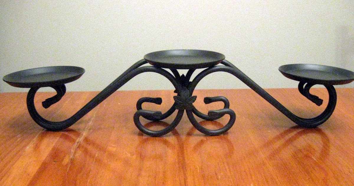 My Basement Bargains Longaberger Decorative 3 Candle Wrought Iron