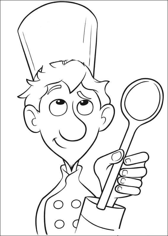 Coloring Page Of Master Chefs From Disney Movies