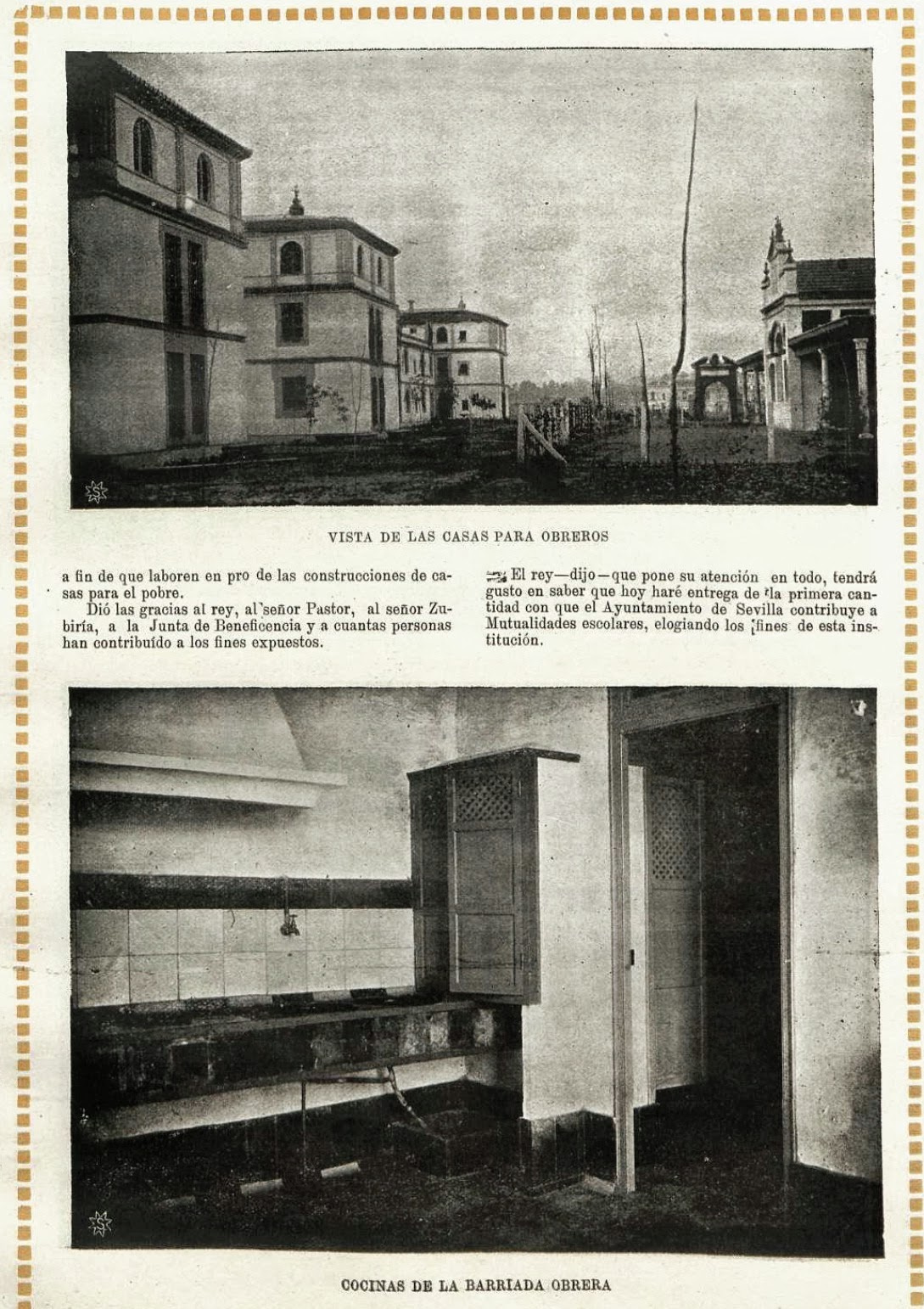 El Porvenir de Sevilla La inauguración de las Casas del Patronato