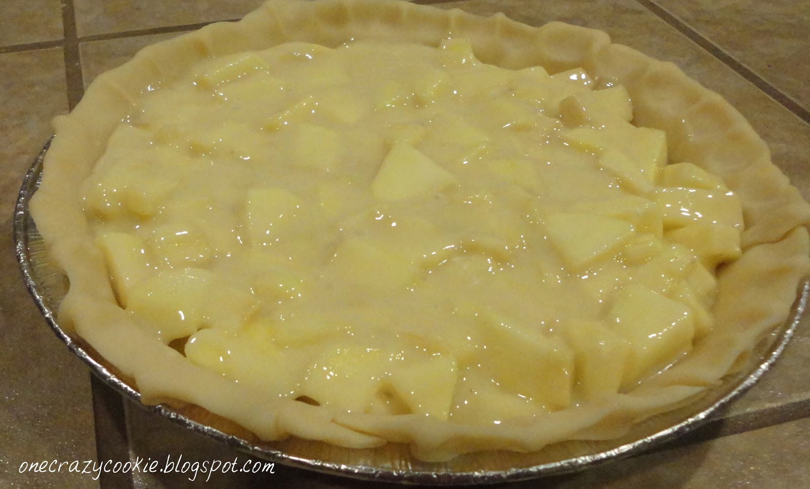 One Crazy Cookie Sour Cream Apple Pie