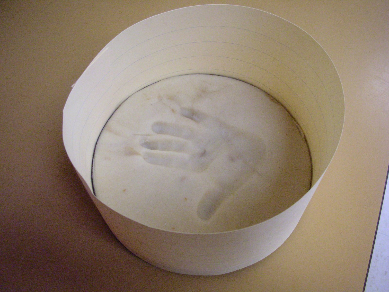 Kindergarten Kids Mother's Day Plaster of Paris Handprints