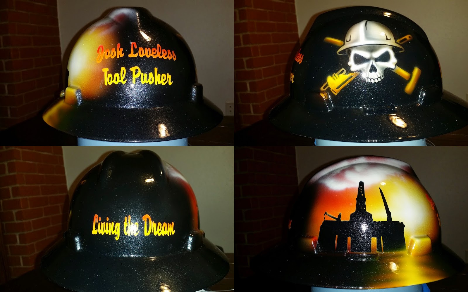 Zimmer DesignZ Custom Paint custom hard hats for the oilfield and