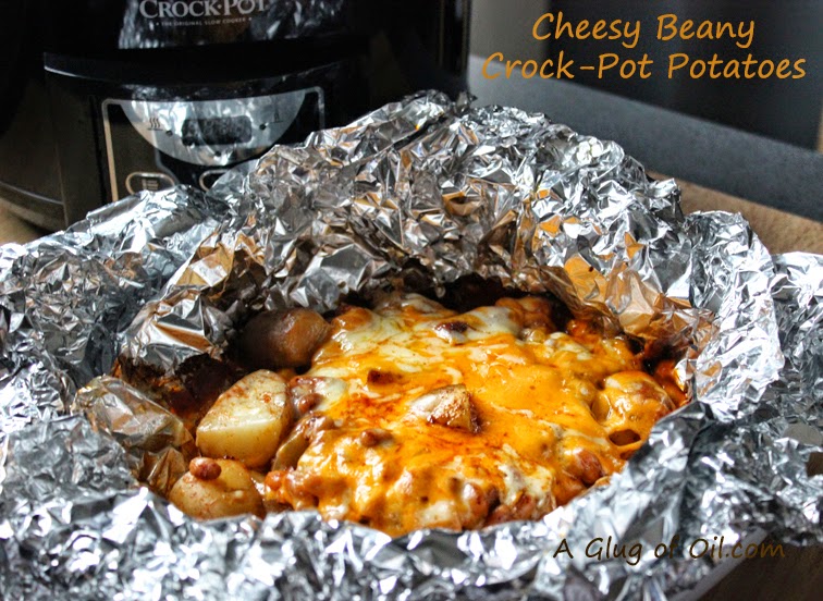 cheesy beany crock-pot potatoes and digital crock-pot giveaway