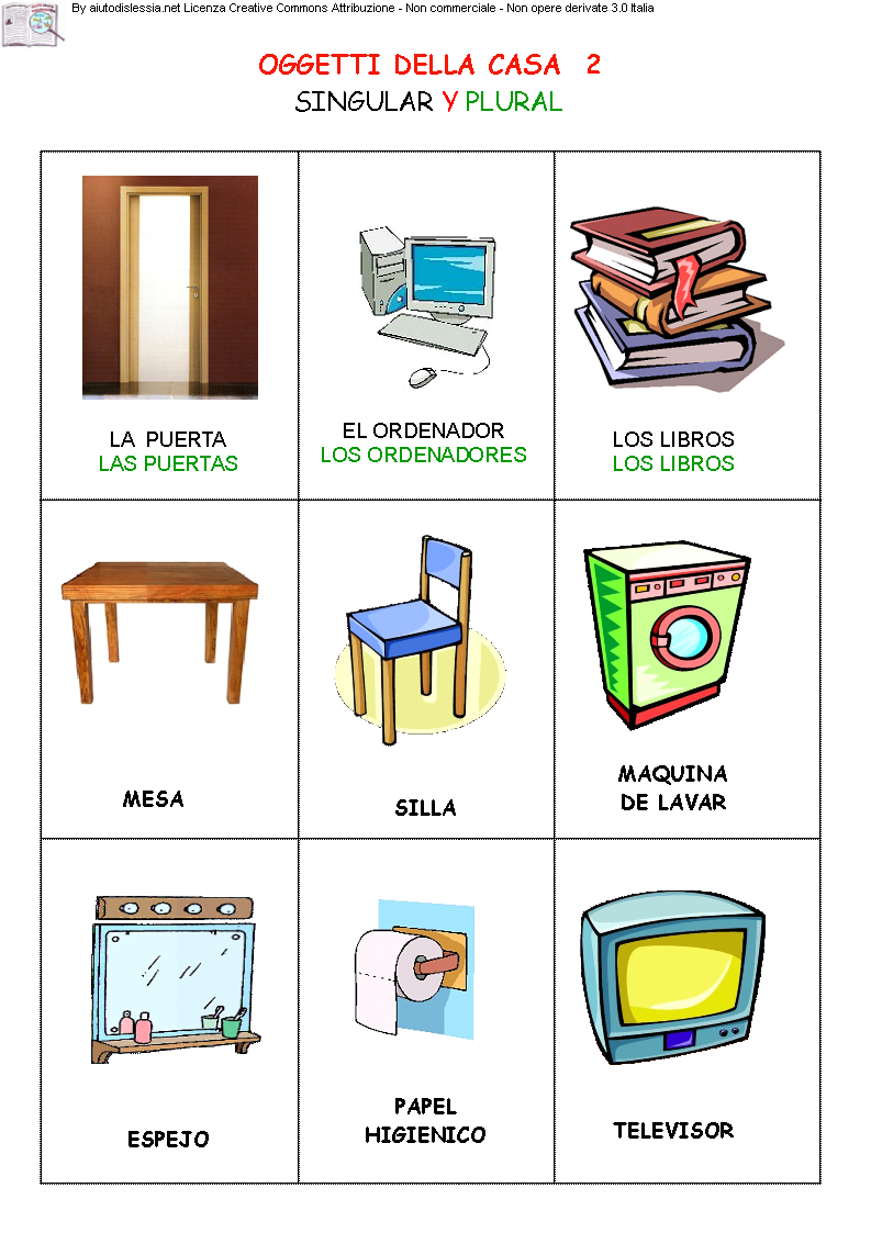 Mappe E Schede Oggetti Della Casa 2