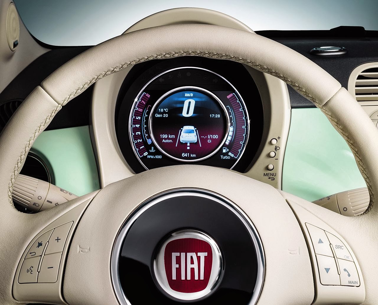 Voiture communicante: Un tableau de bord numérique pour la Fiat 500