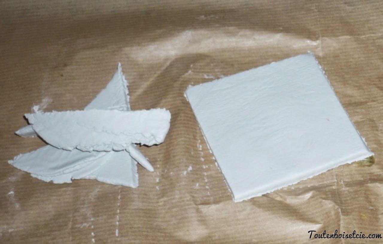 découpe du fond de cendrier en pâte à modeler