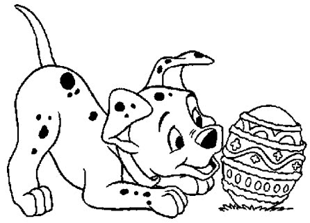 Easter Coloring Pages Print on Disney Dalmatian Easter Coloring Pages    Disney Coloring Pages