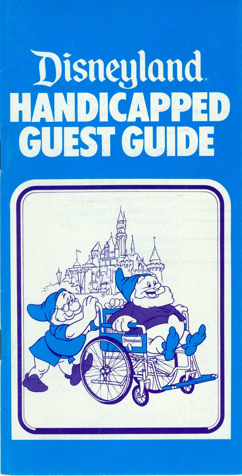 Vintage Disneyland Tickets Disneyland Handicapped Guest Flyer