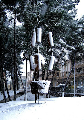 "Conjunción Totémica", escultura de Emilio Gallego, Requena, Valencia