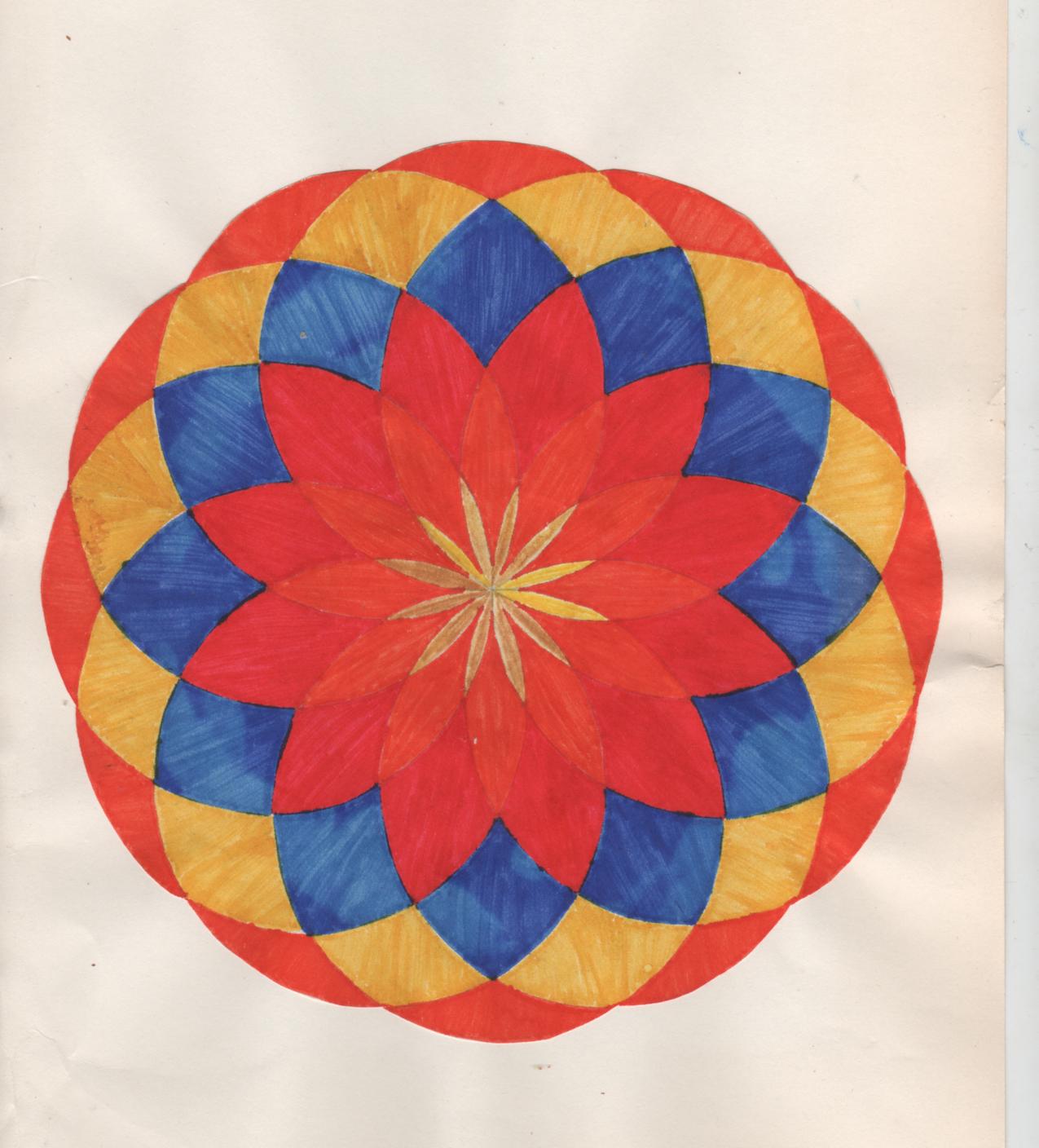 Elviras Versteck: Mandalas mit Zirkel,Lineal und Winkelmesser Teil 1