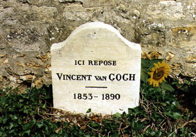 gogh van vincent grave cemetery town auvers oise sur famous died he theo graves burial france brothers site french dead
