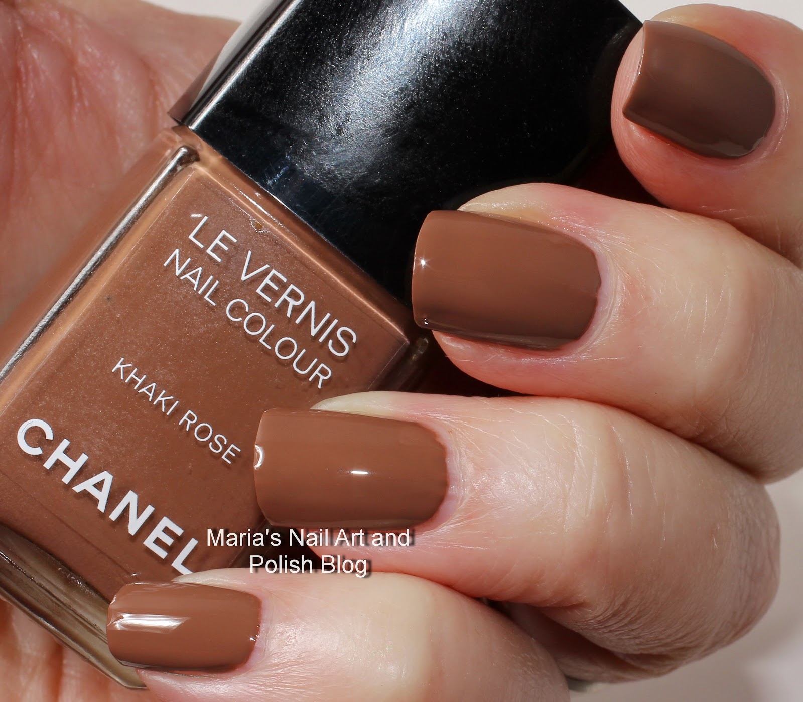 Marias Nail Art and Polish Blog Chanel Khaki Rose Les Khakis FNO