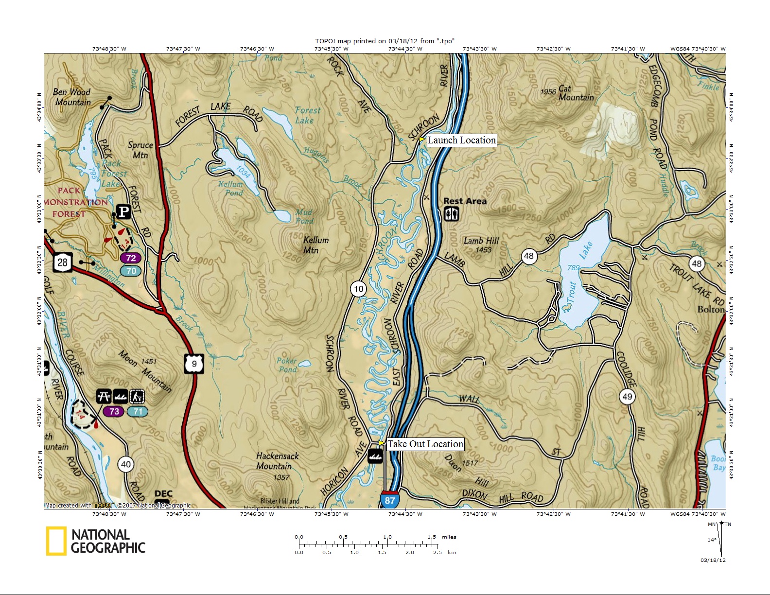 Off on Adventure Kayaking the Schroon River Warrensburg, NY 3/18/12