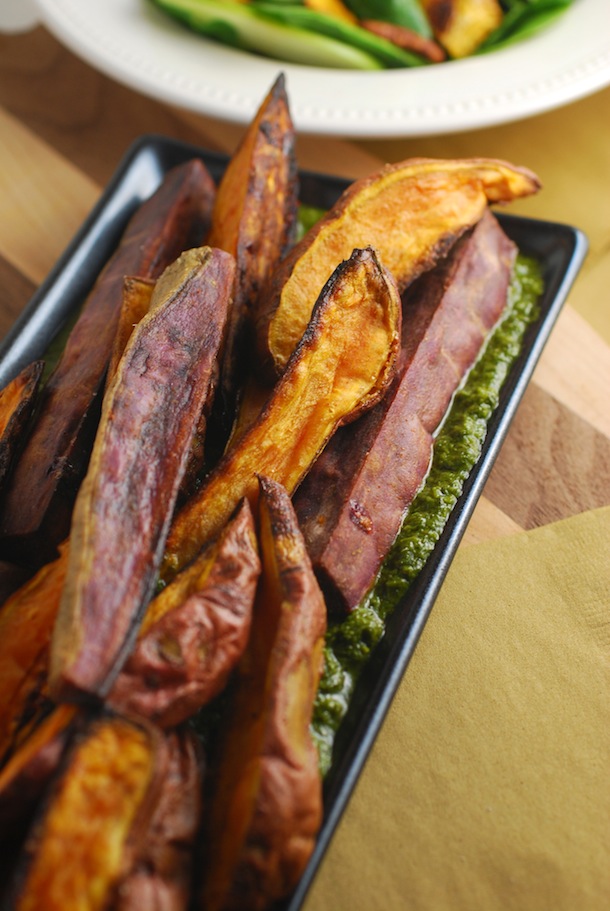 Roasted Sweet Potatoes with Italian Salsa Verde Always Order Dessert