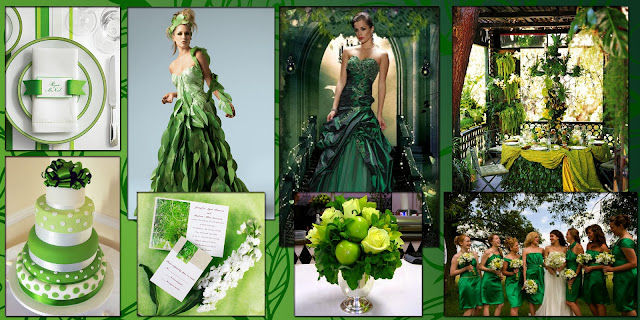 all green wedding