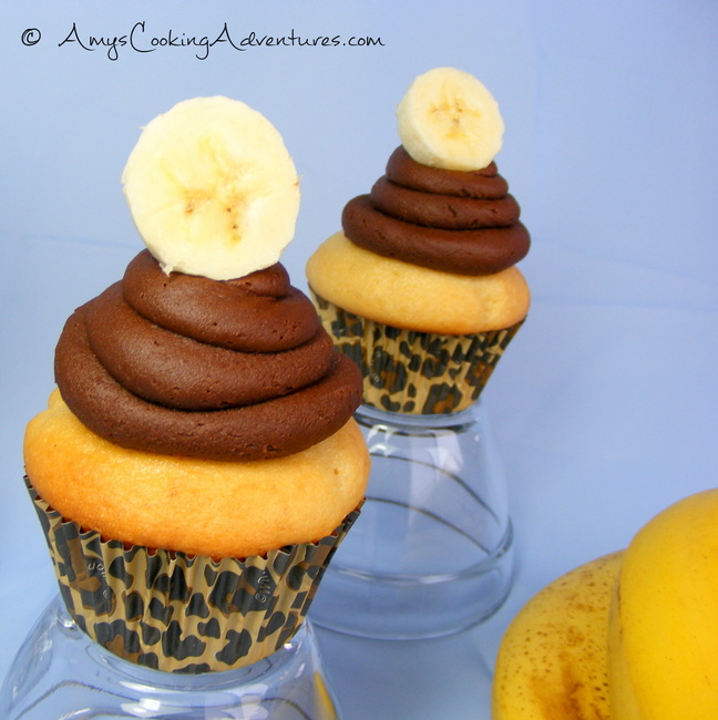 Amy's Confectionery Adventures Chocolate Covered Banana Cupcakes