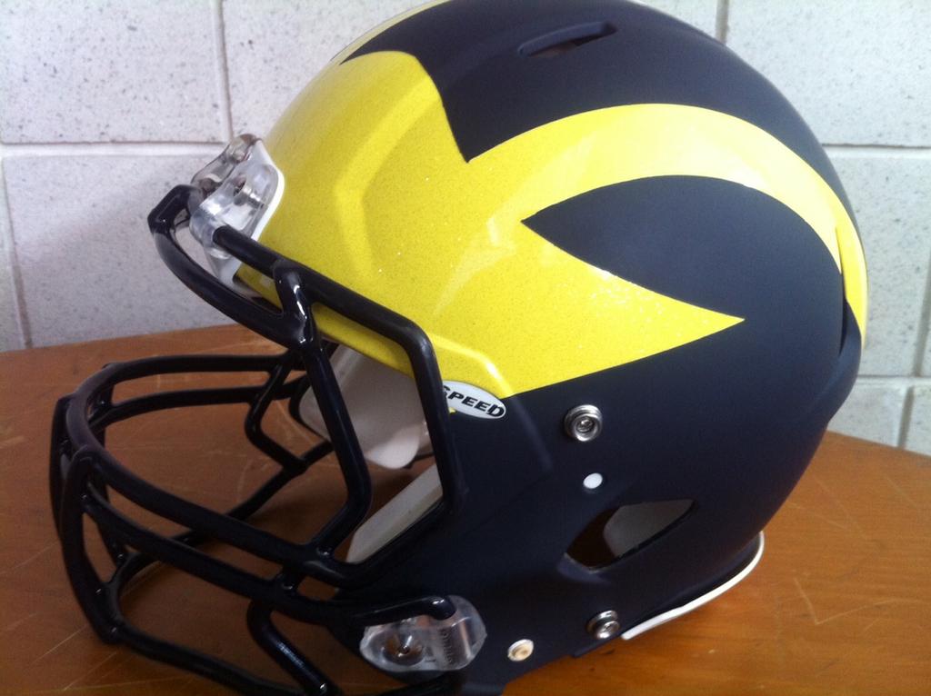 Michigan to Wear Special Unis/Helmets for the Outback Bowl Maize and