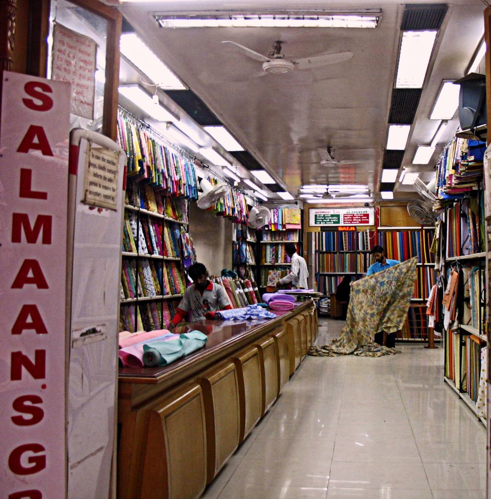 Stock Pictures: Cloth and Textile Market in Ahmedabad old city