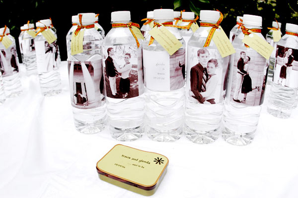 If you are having an outside wedding give everyone a bottle of water to If you are having an outside wedding give everyone a bottle of water to