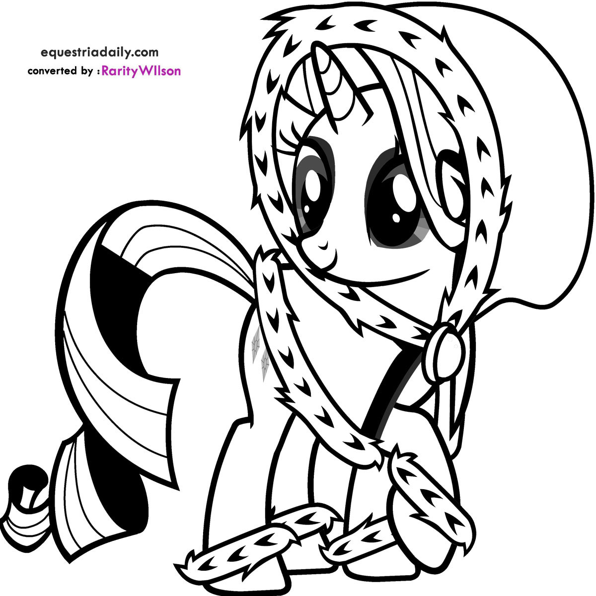 My Little Pony Rarity Coloring Pages | Team colors