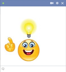 Having an idea Idea Smiley Emoticon For Facebook
