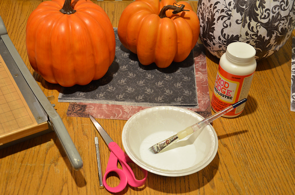The Adventures of Mrs. Mayfield How to Decoupage Pumpkins