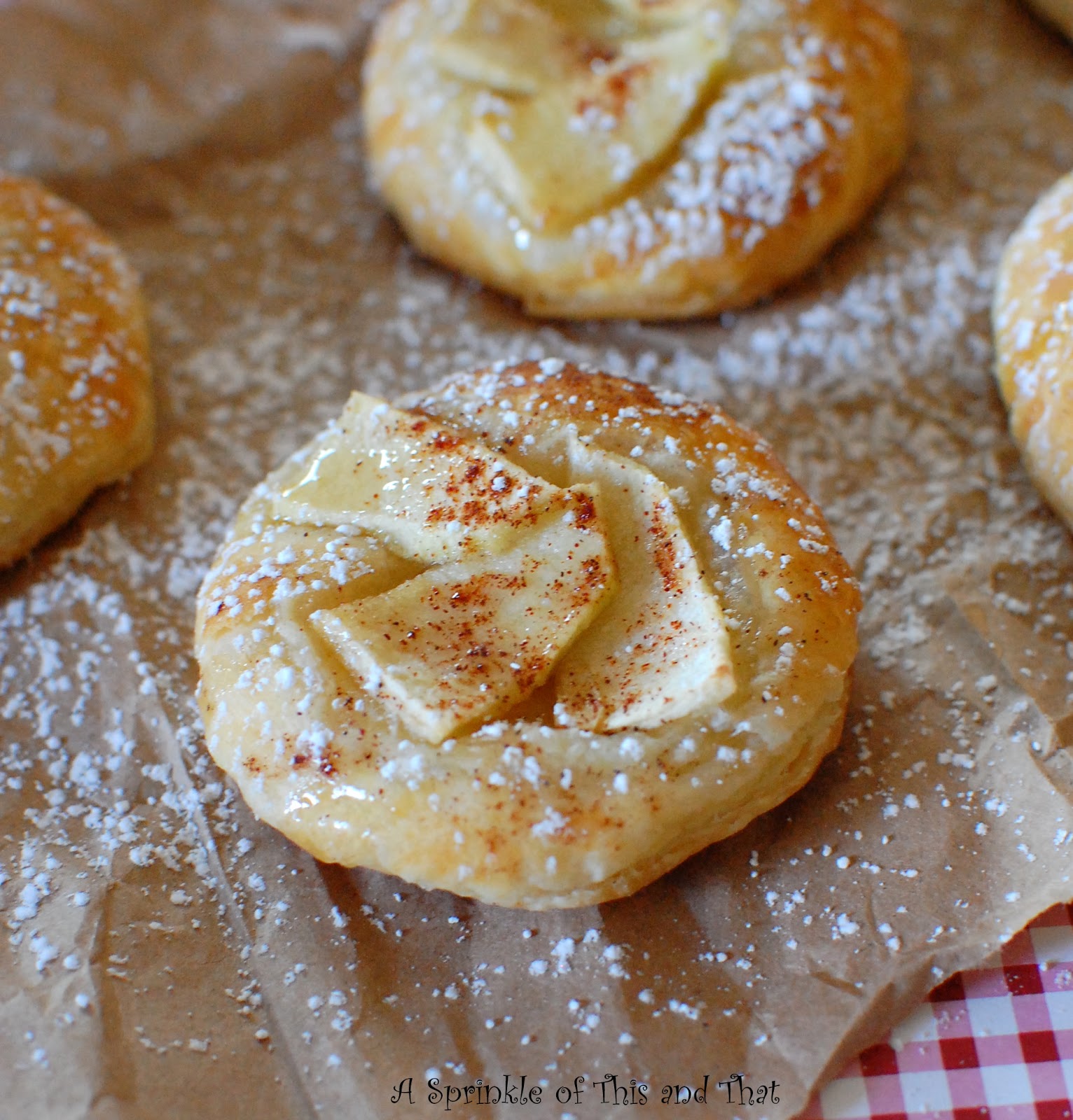 A Sprinkle of This and That Honey Drizzled Apple Puffs