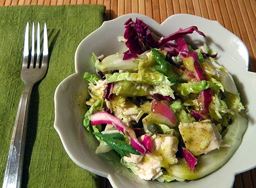 Serving of Chopped Salad with Dressing