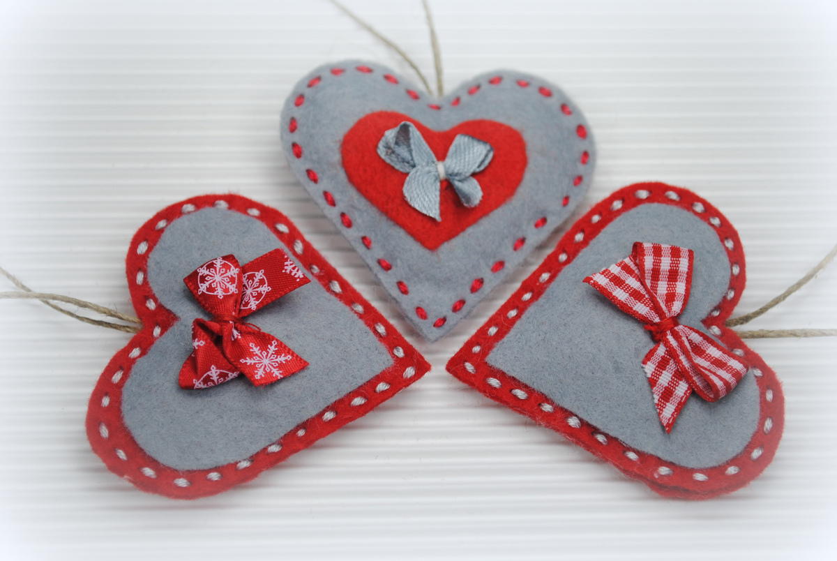 kraina filcu Serca z filcu.