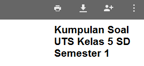 Kumpulan Soal UTS SD Kelas 5 Semester 1 IPA IPS Matematika PKn Bahasa Indonesia KTSP New