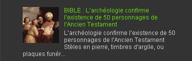 BIBLE : L’archéologie confirme l’existence de 50 personnages de l’Ancien Testament