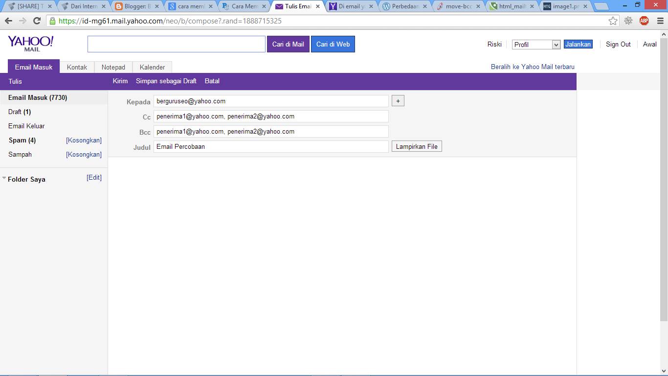 Cara Menulis Email di Yahoo Indonesia gambar 2 Cara Menulis Email di Yahoo Indonesia gambar 2