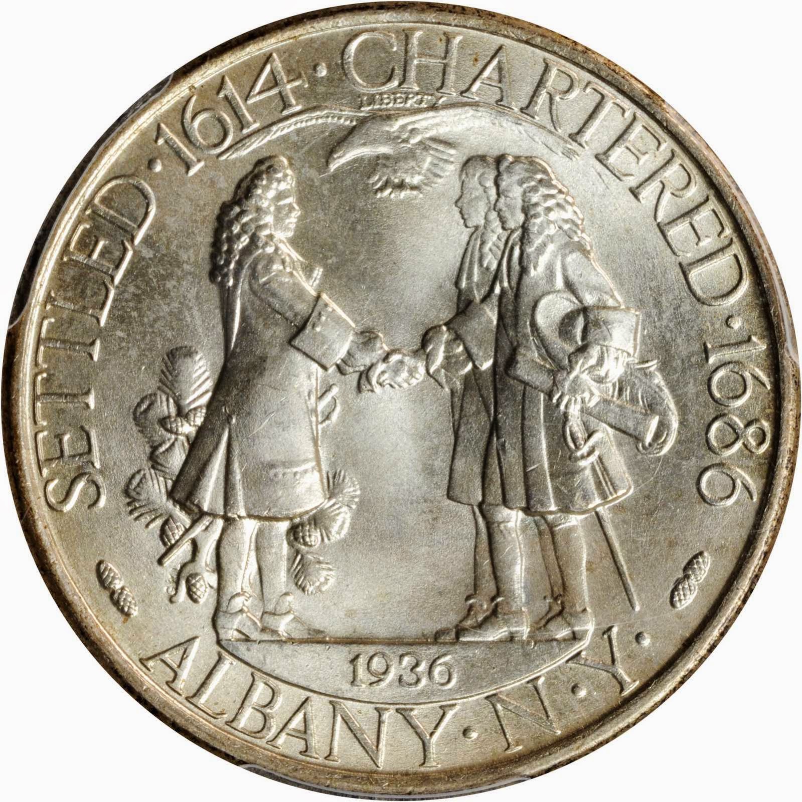 1936 Albany New York Charter Half Dollar