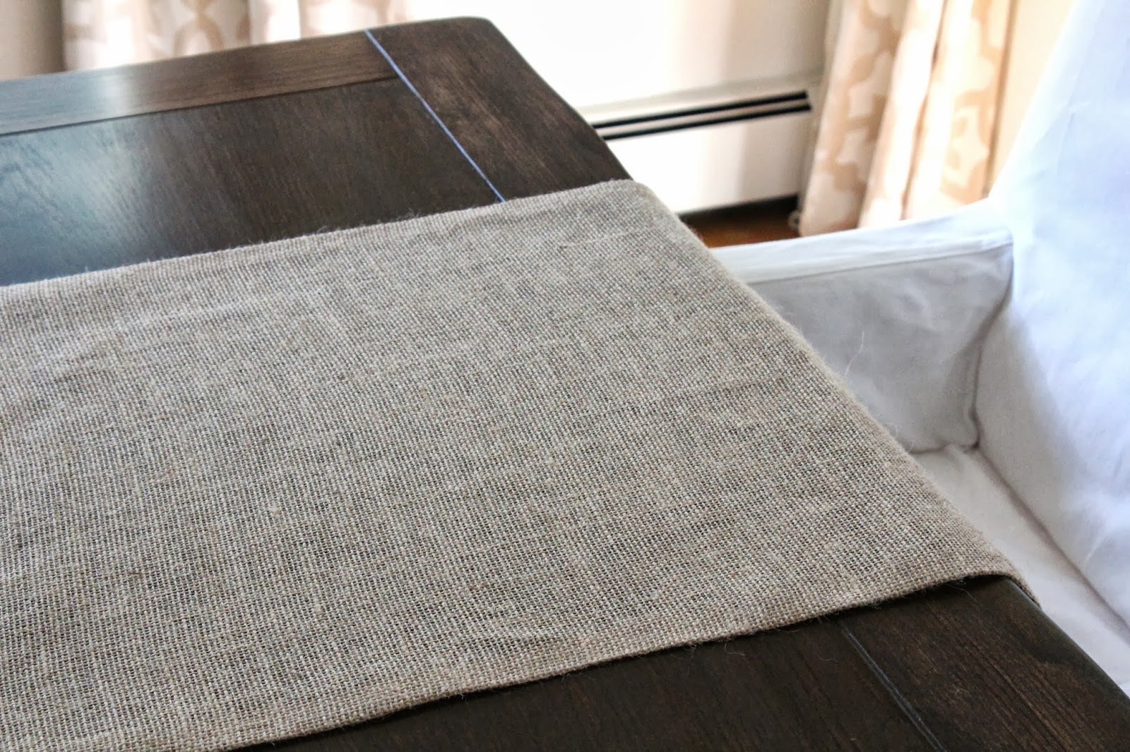 No Sew Fringed Burlap Runner Shine Your Light