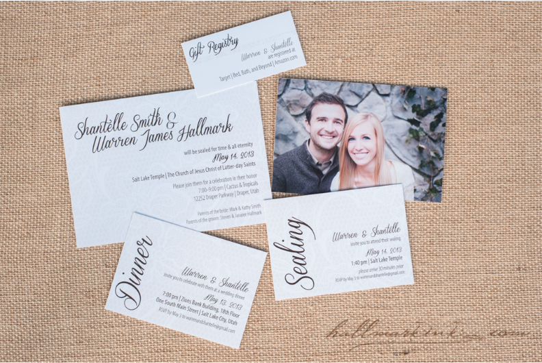 hallmark ink Invitation Warren & Shantelle Wedding