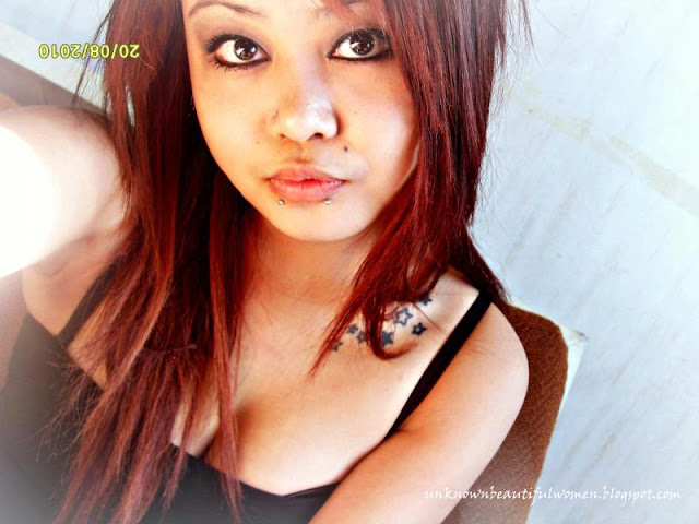 Unknown Beautiful Women Sexy Redhead Asian Emo Student From Invercargill 