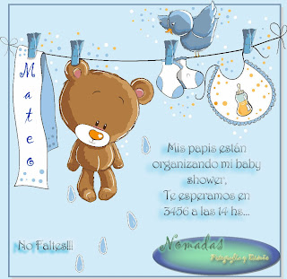 Diseño y Fotografía: Tarjeta de Invitacion para Baby Shower