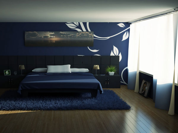 Dormitorios en azul y blanco - Ideas para decorar dormitorios