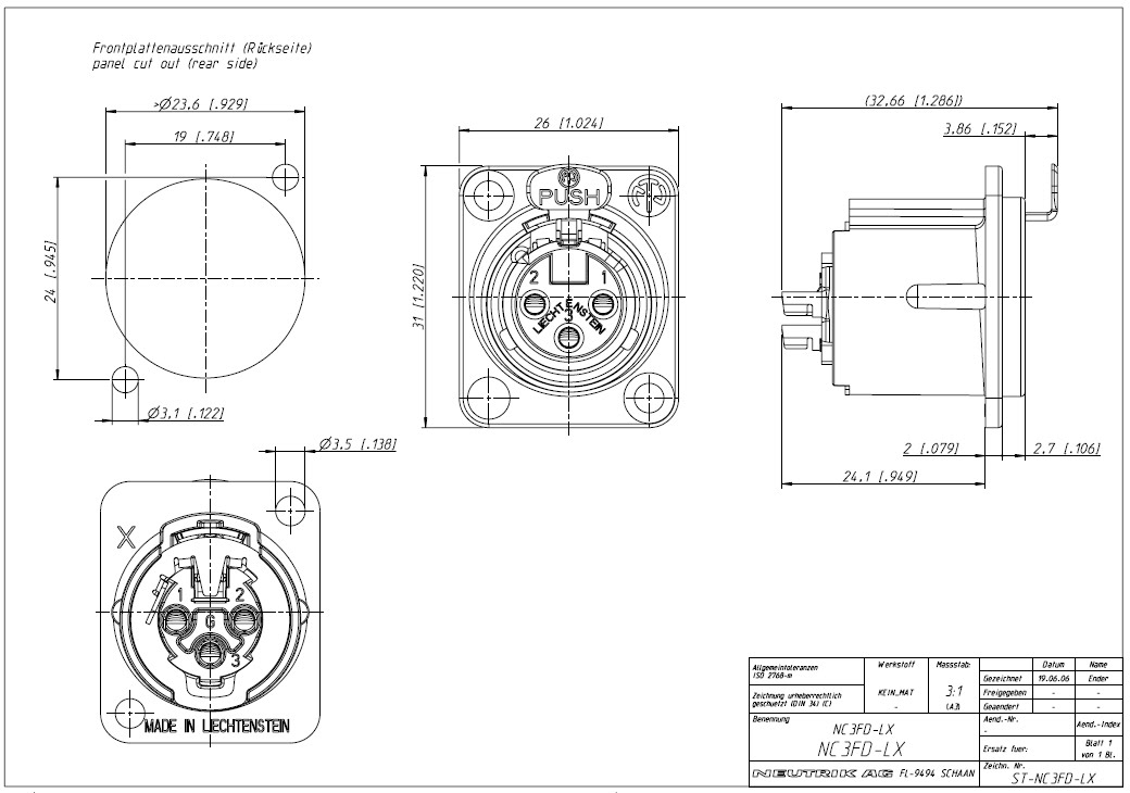 Xlr Panel Mount