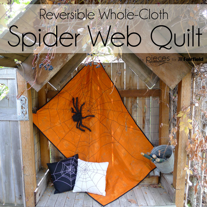 Pieces by Polly Reversible Spider Quilt Halloween Quilt
