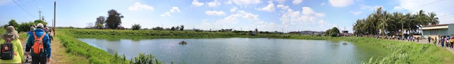 沿途的魚塭地景，是主要的視覺景觀。