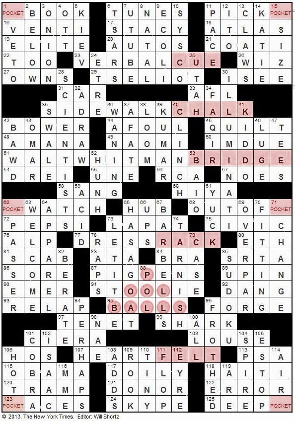 The New York Times Crossword In Gothic December 2013