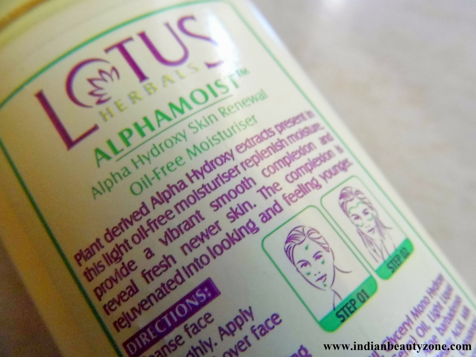 Indian Beauty Zone Lotus Herbals Alphamoist Alpha Hydroxy Skin Renewal