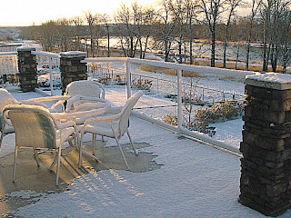 Duradek deck in the winter
