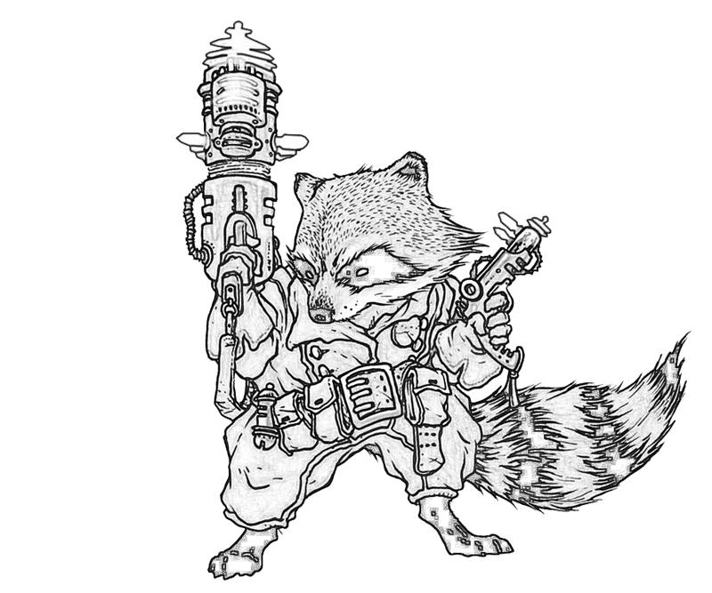 printable-rocket-raccoon-action_coloring-pages