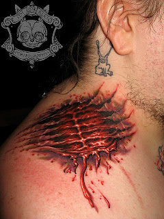 3d tattoo: infected zombie bite